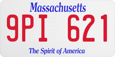 MA license plate 9PI621