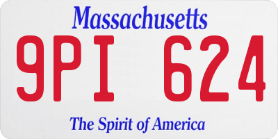 MA license plate 9PI624