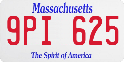 MA license plate 9PI625