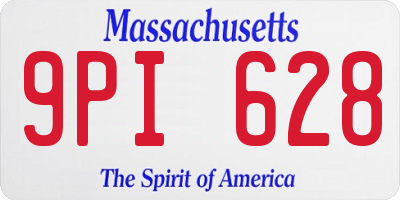 MA license plate 9PI628