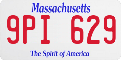 MA license plate 9PI629