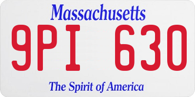 MA license plate 9PI630
