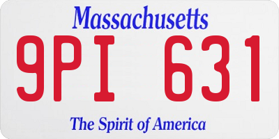 MA license plate 9PI631