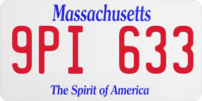 MA license plate 9PI633