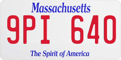 MA license plate 9PI640