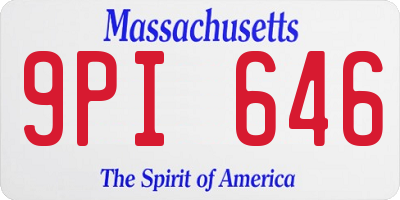 MA license plate 9PI646