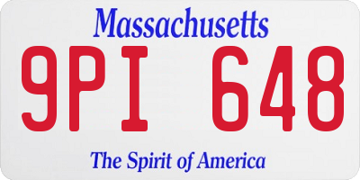 MA license plate 9PI648