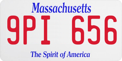 MA license plate 9PI656