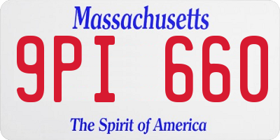 MA license plate 9PI660