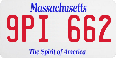 MA license plate 9PI662