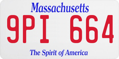 MA license plate 9PI664