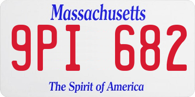 MA license plate 9PI682