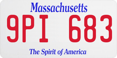 MA license plate 9PI683