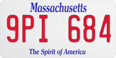 MA license plate 9PI684