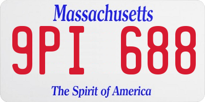 MA license plate 9PI688