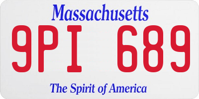 MA license plate 9PI689