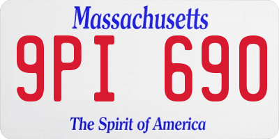 MA license plate 9PI690