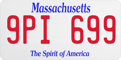 MA license plate 9PI699
