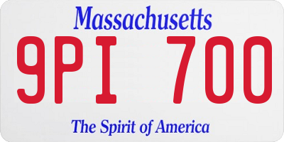 MA license plate 9PI700