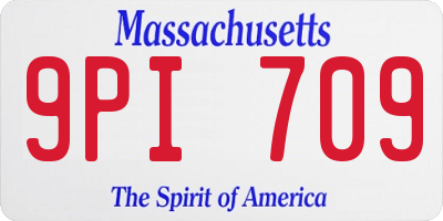 MA license plate 9PI709