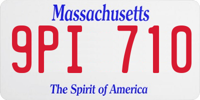 MA license plate 9PI710