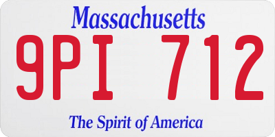 MA license plate 9PI712