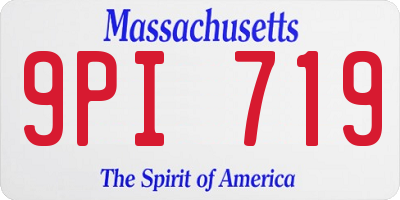 MA license plate 9PI719