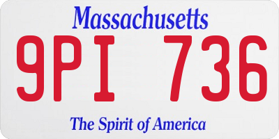 MA license plate 9PI736
