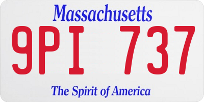 MA license plate 9PI737
