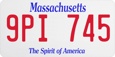 MA license plate 9PI745