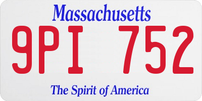 MA license plate 9PI752