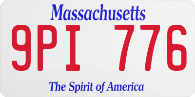 MA license plate 9PI776