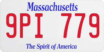 MA license plate 9PI779