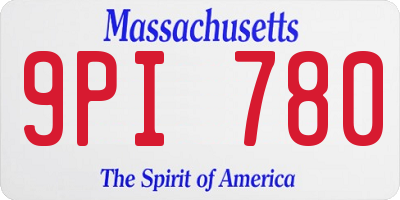 MA license plate 9PI780