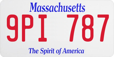 MA license plate 9PI787