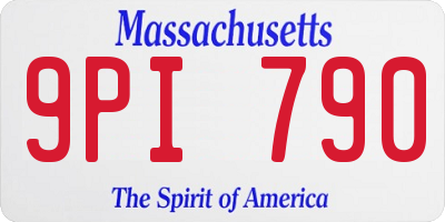 MA license plate 9PI790