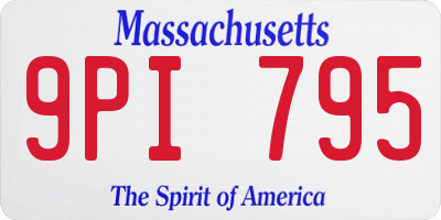MA license plate 9PI795
