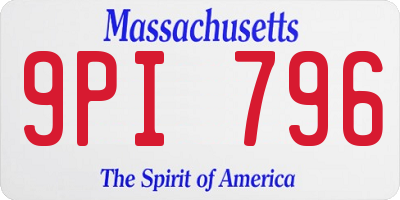 MA license plate 9PI796