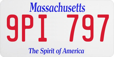 MA license plate 9PI797