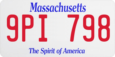 MA license plate 9PI798