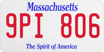 MA license plate 9PI806