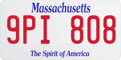 MA license plate 9PI808
