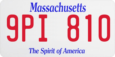 MA license plate 9PI810