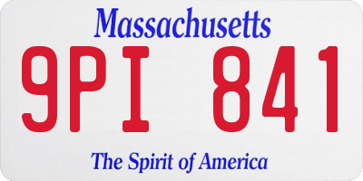 MA license plate 9PI841