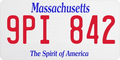 MA license plate 9PI842