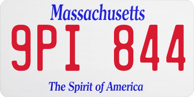 MA license plate 9PI844