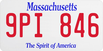 MA license plate 9PI846
