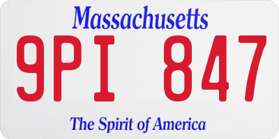 MA license plate 9PI847