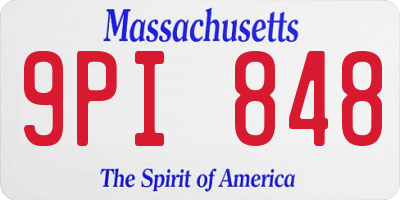 MA license plate 9PI848