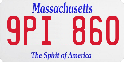 MA license plate 9PI860